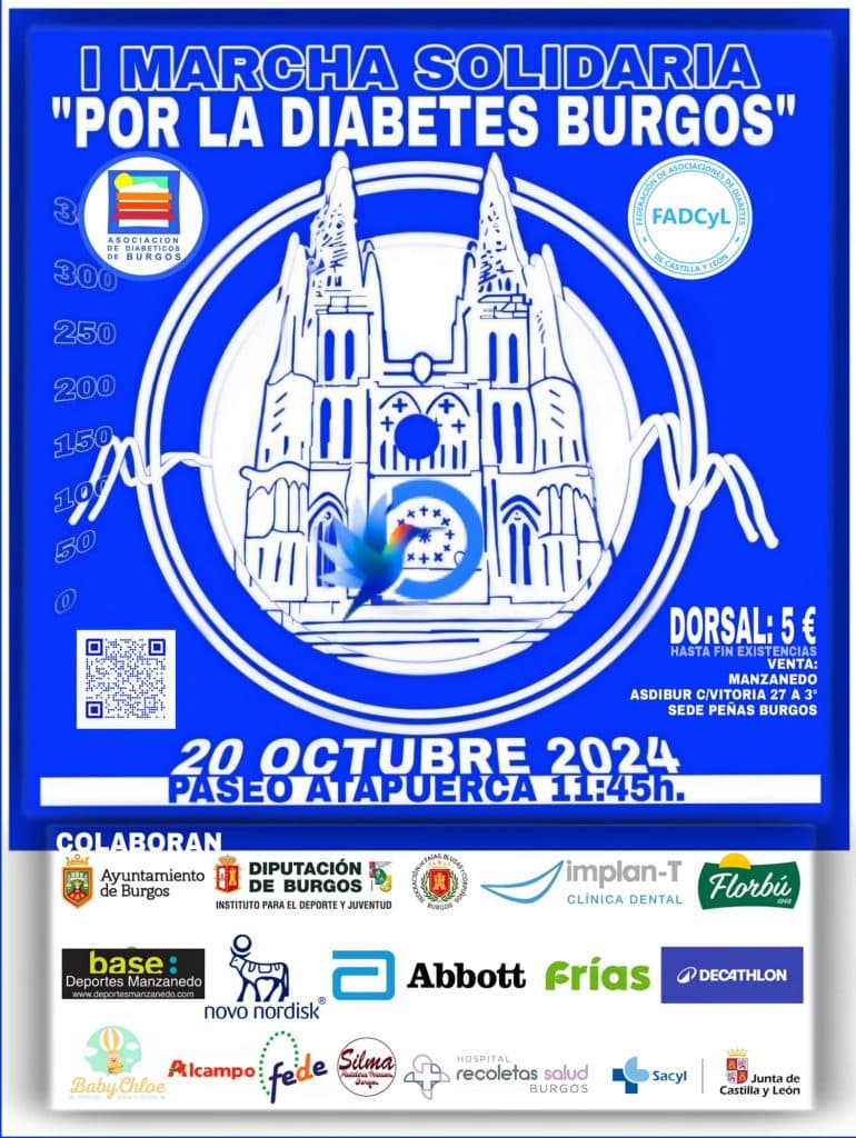 Cartel baja resol I MArcha por la Diabetes